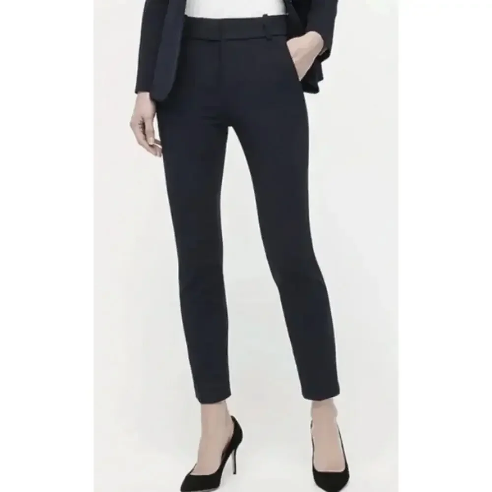 J. Crew Black Bi-Stretch Cotton Blend Camerson Slim Crop Pants Women's Size 10